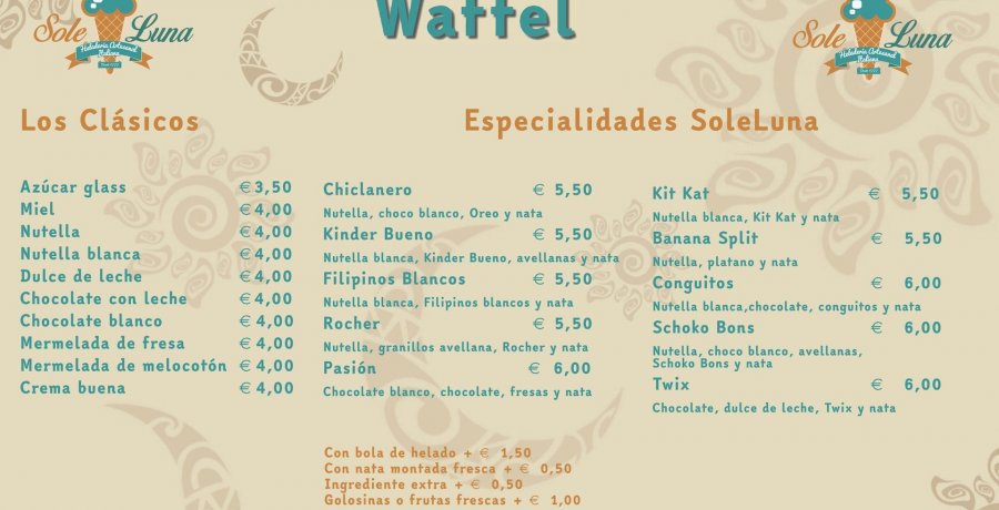 Tipologías de waffels